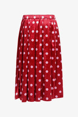 Selectshop FRAME - COMME DES GARÇONS GIRL Velvet Polka Midi Skirt Bottoms Dubai