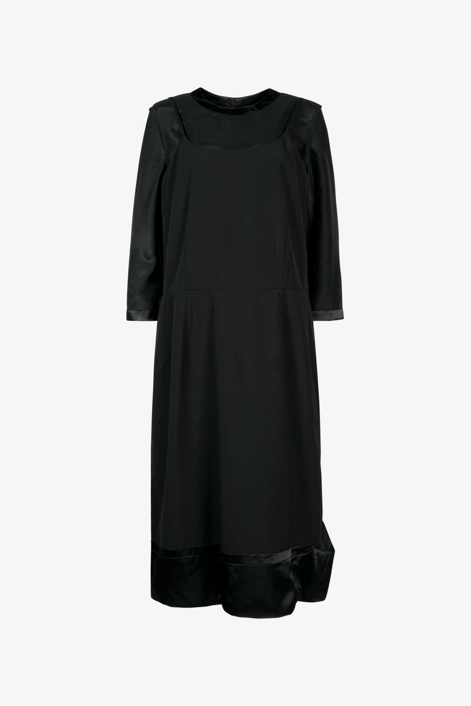 Selectshop FRAME - COMME DES GARÇONS COMME DES GARÇONS Satin Overlay Top Dress Dresses Dubai