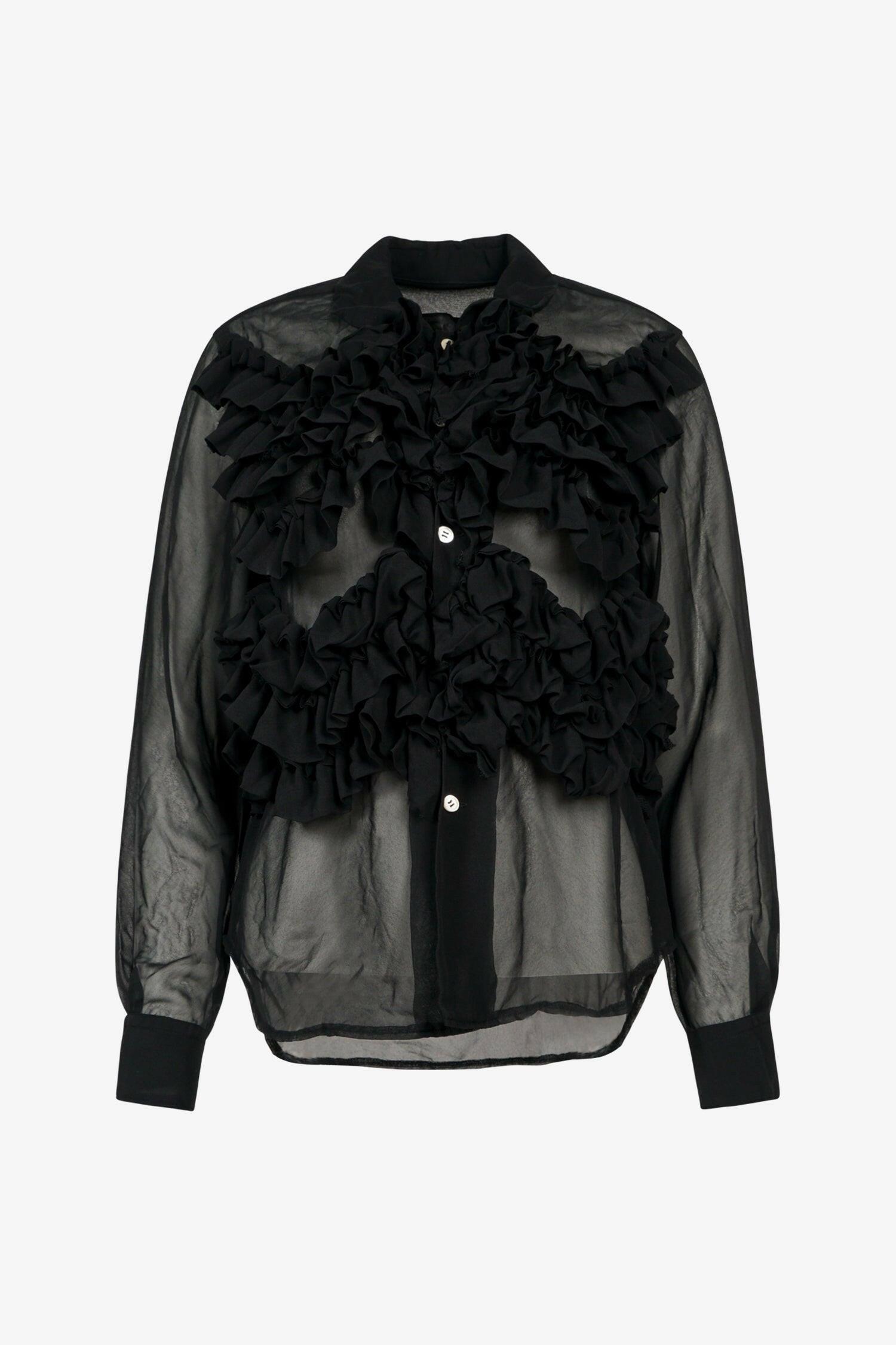 Selectshop FRAME - COMME DES GARÇONS COMME DES GARÇONS Ruffled Sheer Shirt Shirts Dubai