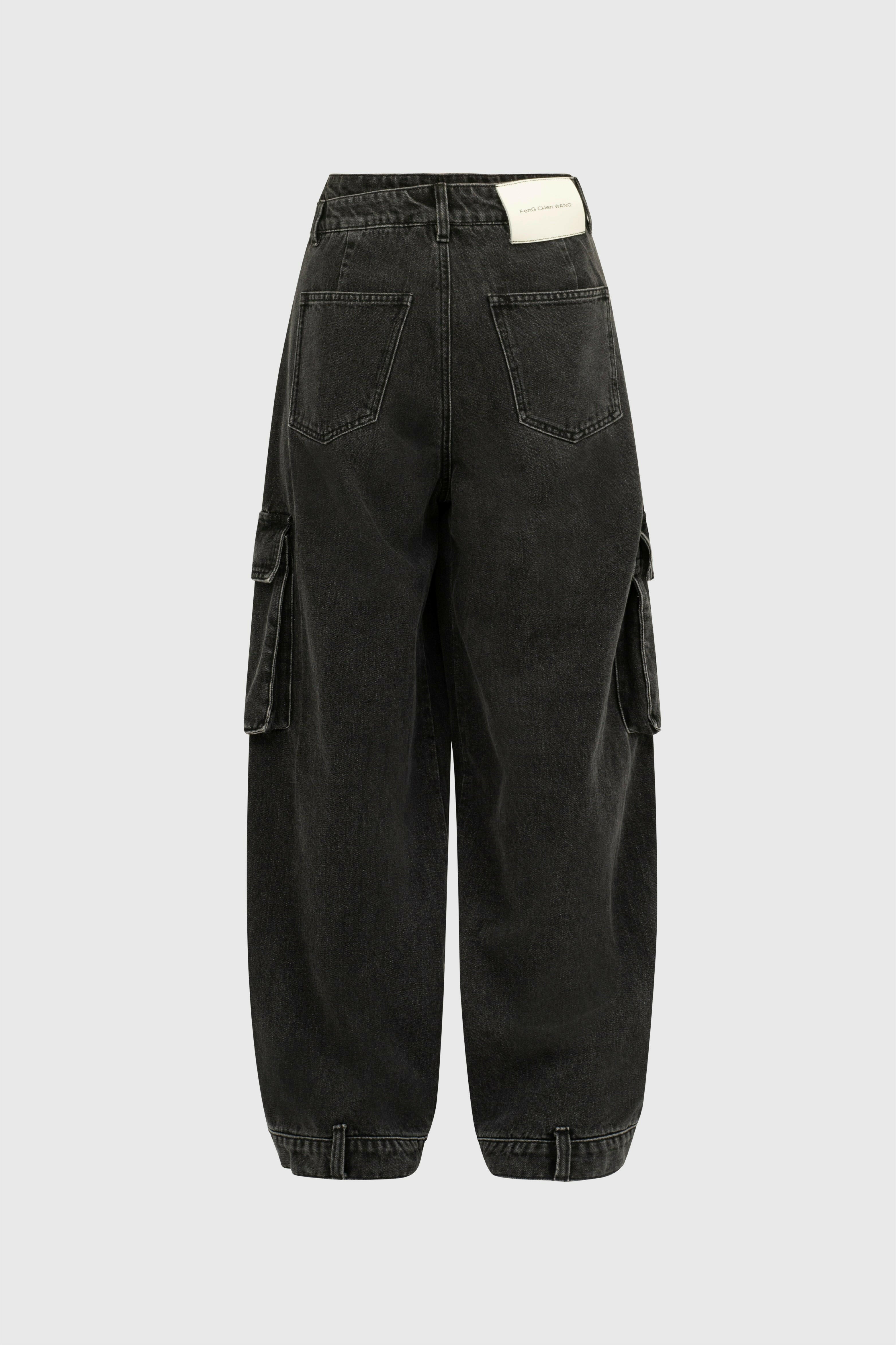 Selectshop FRAME - FENG CHEN WANG Double Waistband Denim Cargo Pant Bottoms Concept Store Dubai