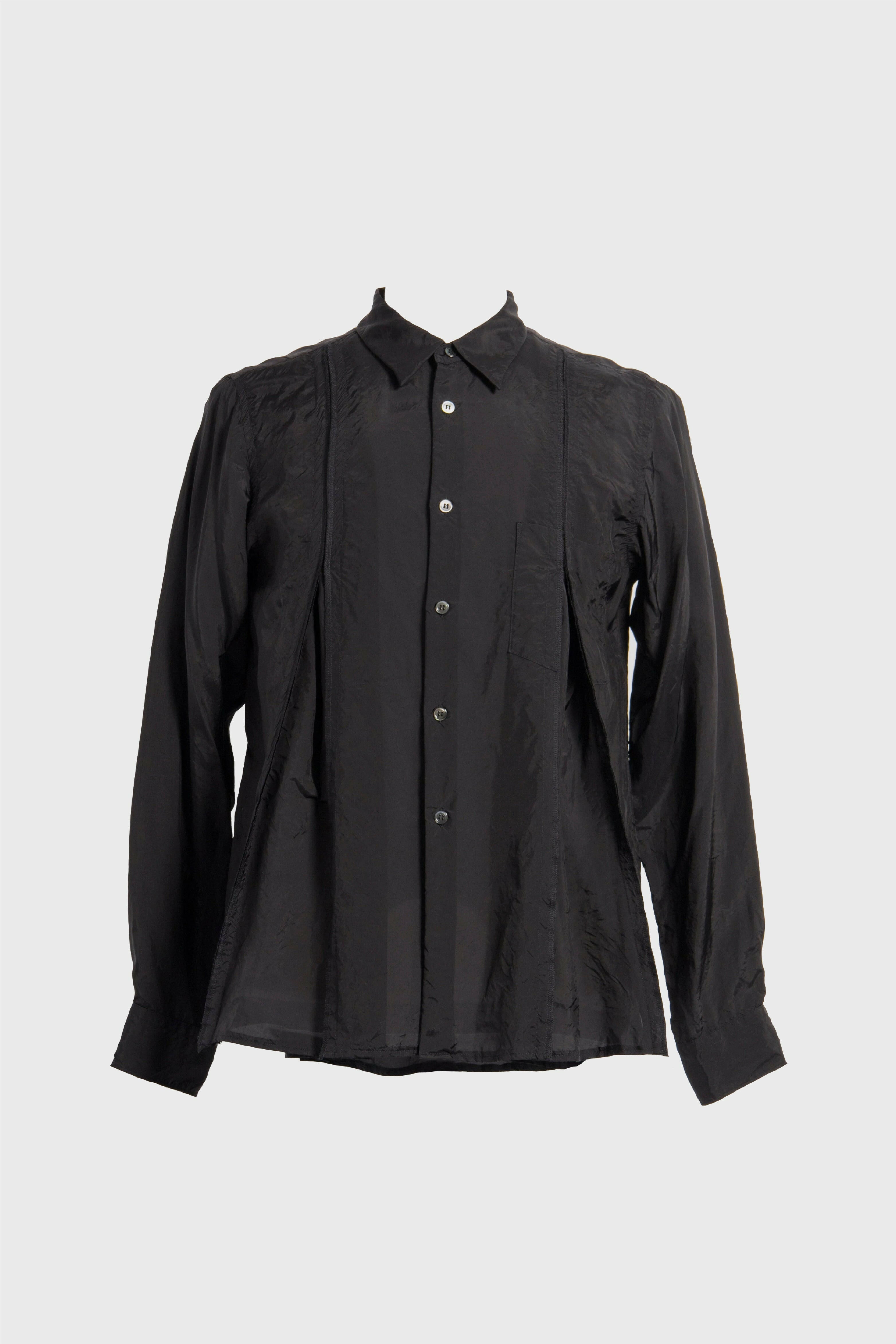 Selectshop FRAME - COMME DES GARÇONS BLACK Pleated Taffeta Shirt Shirts Concept Store Dubai