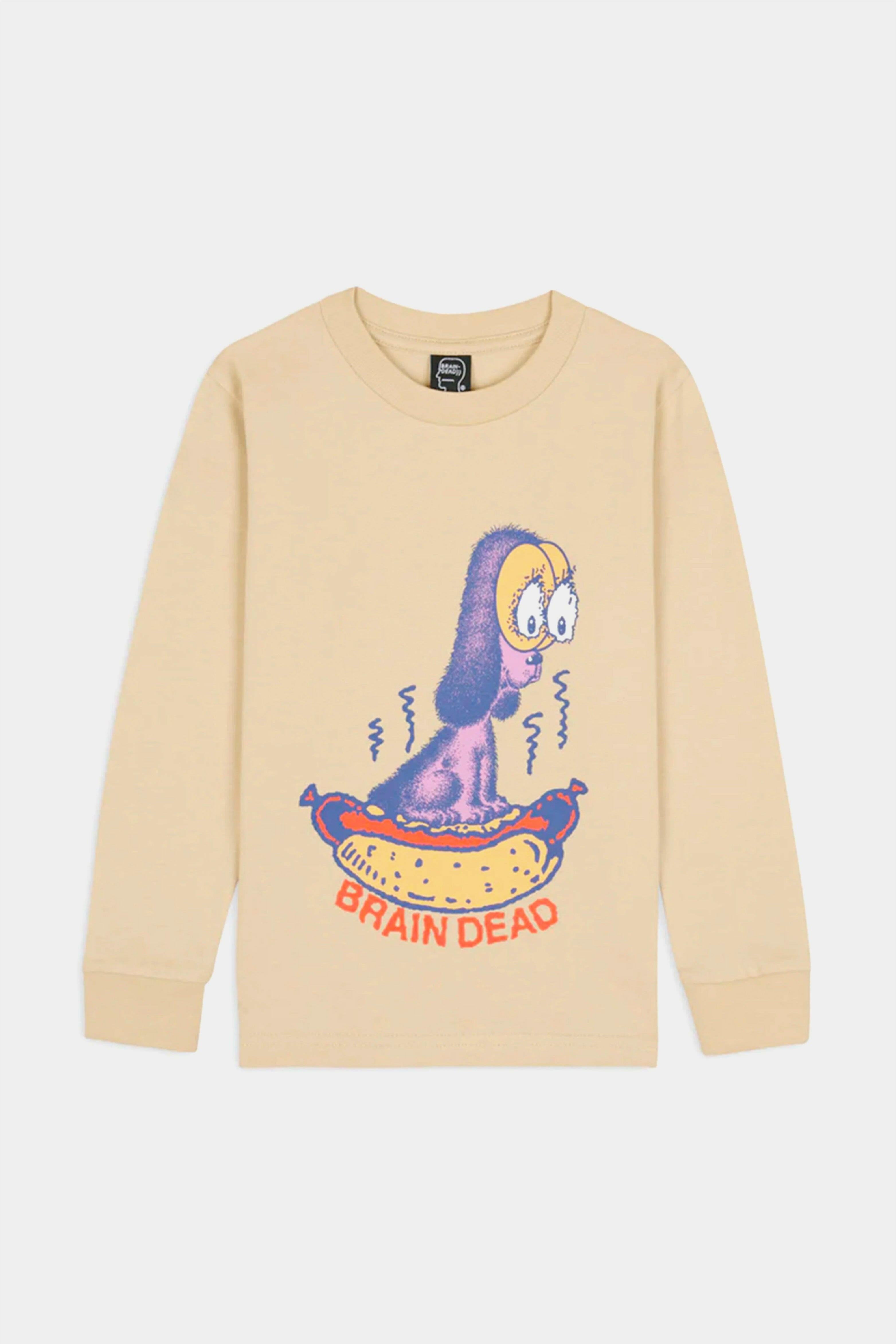 Selectshop FRAME - BRAIN DEAD 핫도그 키즈 긴팔 티셔츠 티셔츠 두바이