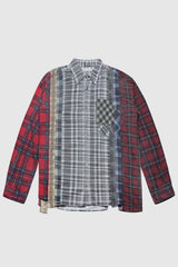 Selectshop FRAME - NEEDLES Reflection 7 Cuts Wide Flannel Shirt -(B) Shirts Concept Store Dubai