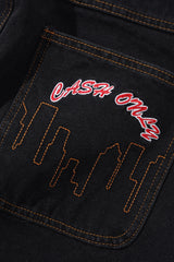 Logo Denim Shorts