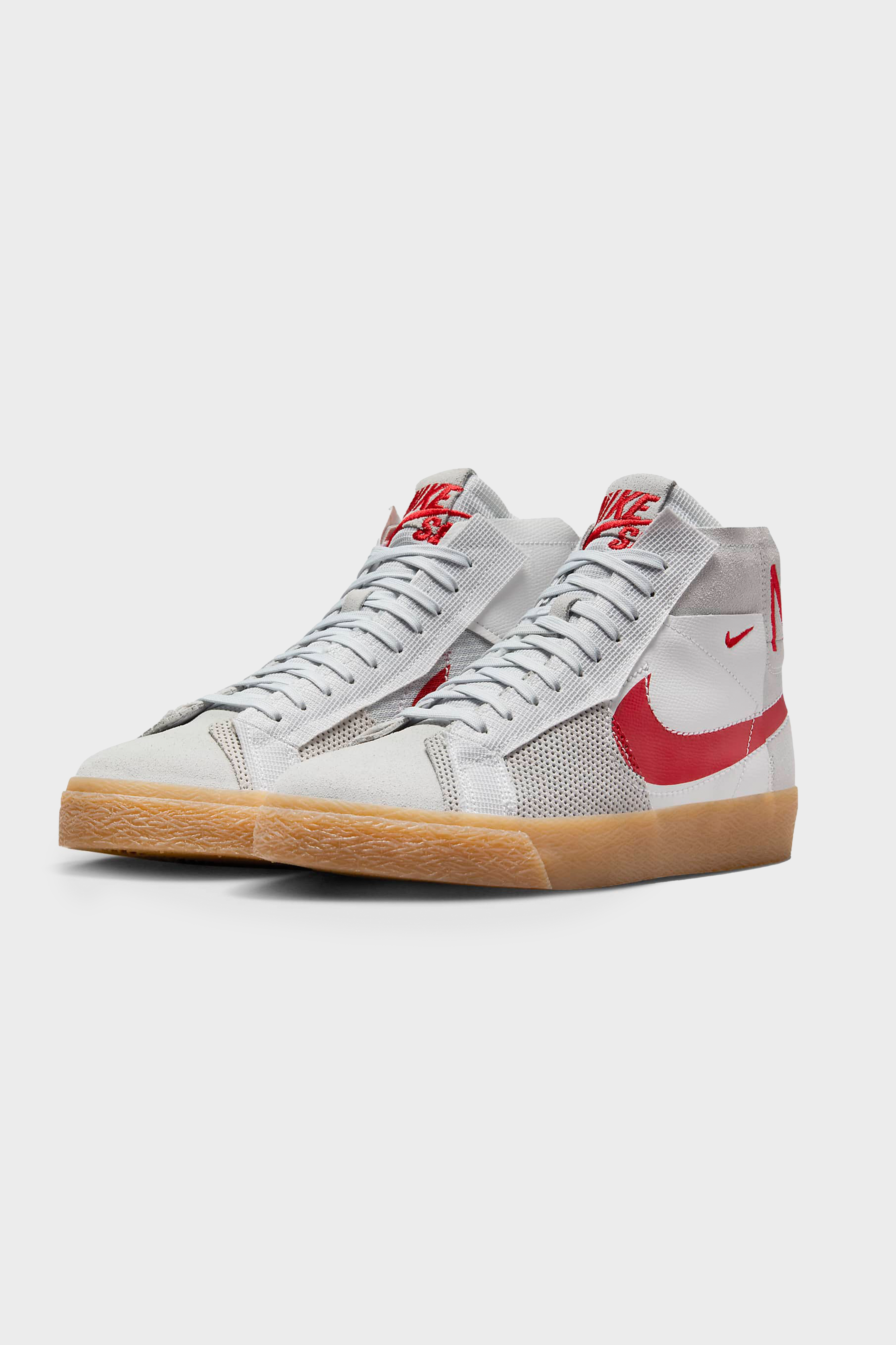 SB Blazer Mid "Grey/Red/Gum"-FRAME