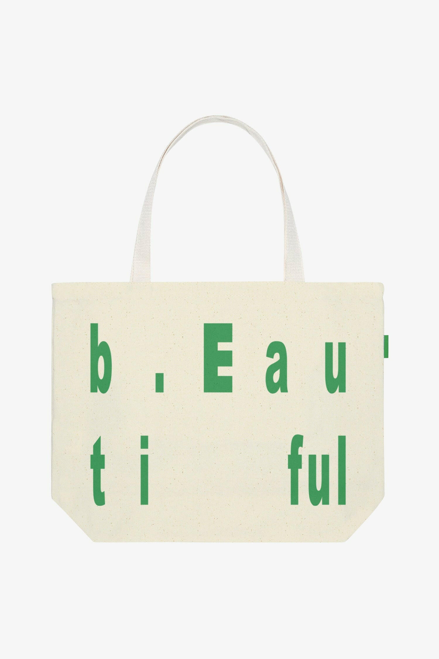 b.E Kind Tote Bag (Natural / Green)- Selectshop FRAME