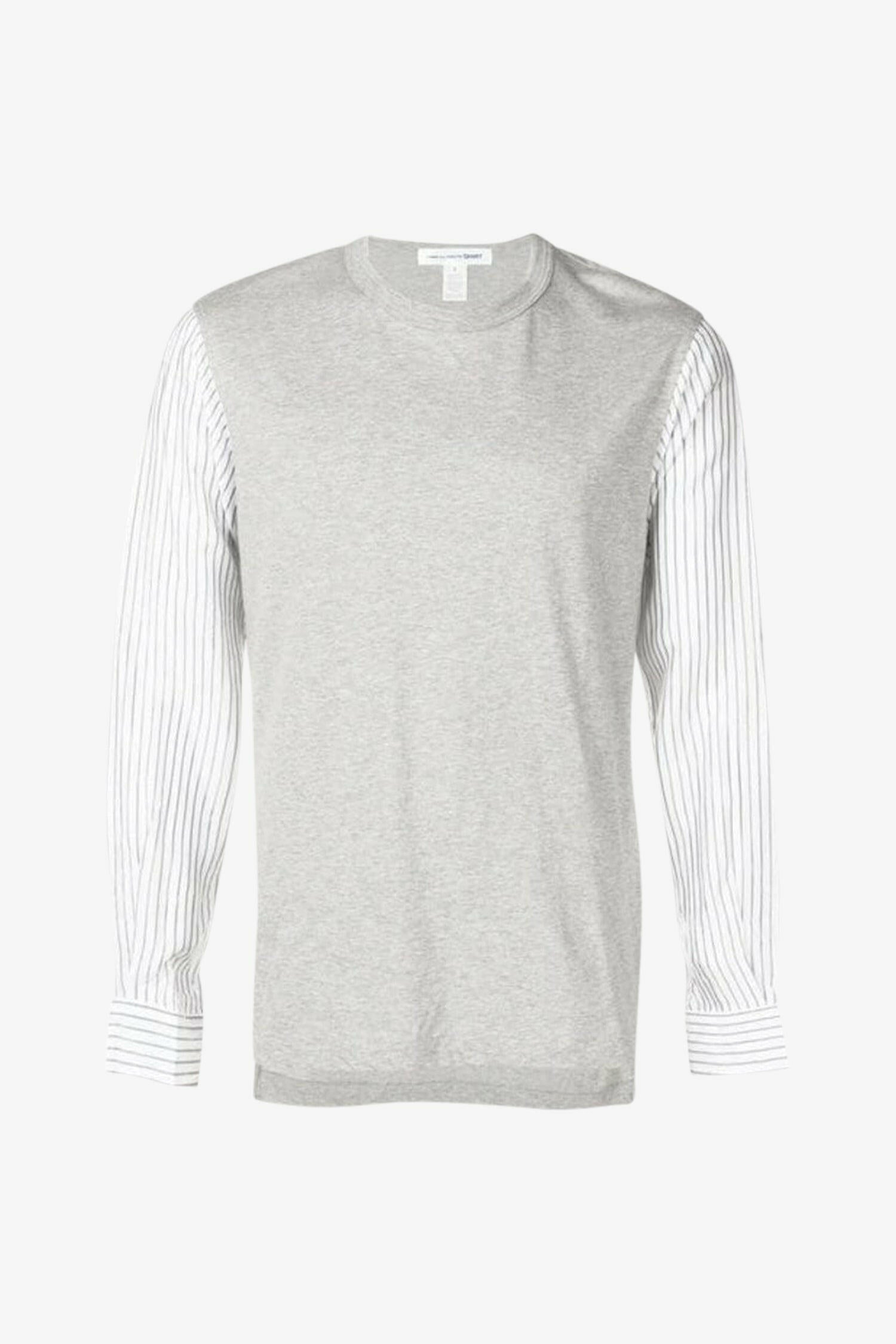 Selectshop FRAME - COMME DES GARÇONS SHIRT Striped Sleeves Sweatshirt Shirt Dubai