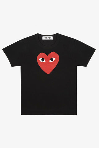 Red Play Big Heart T-shirt (Black)