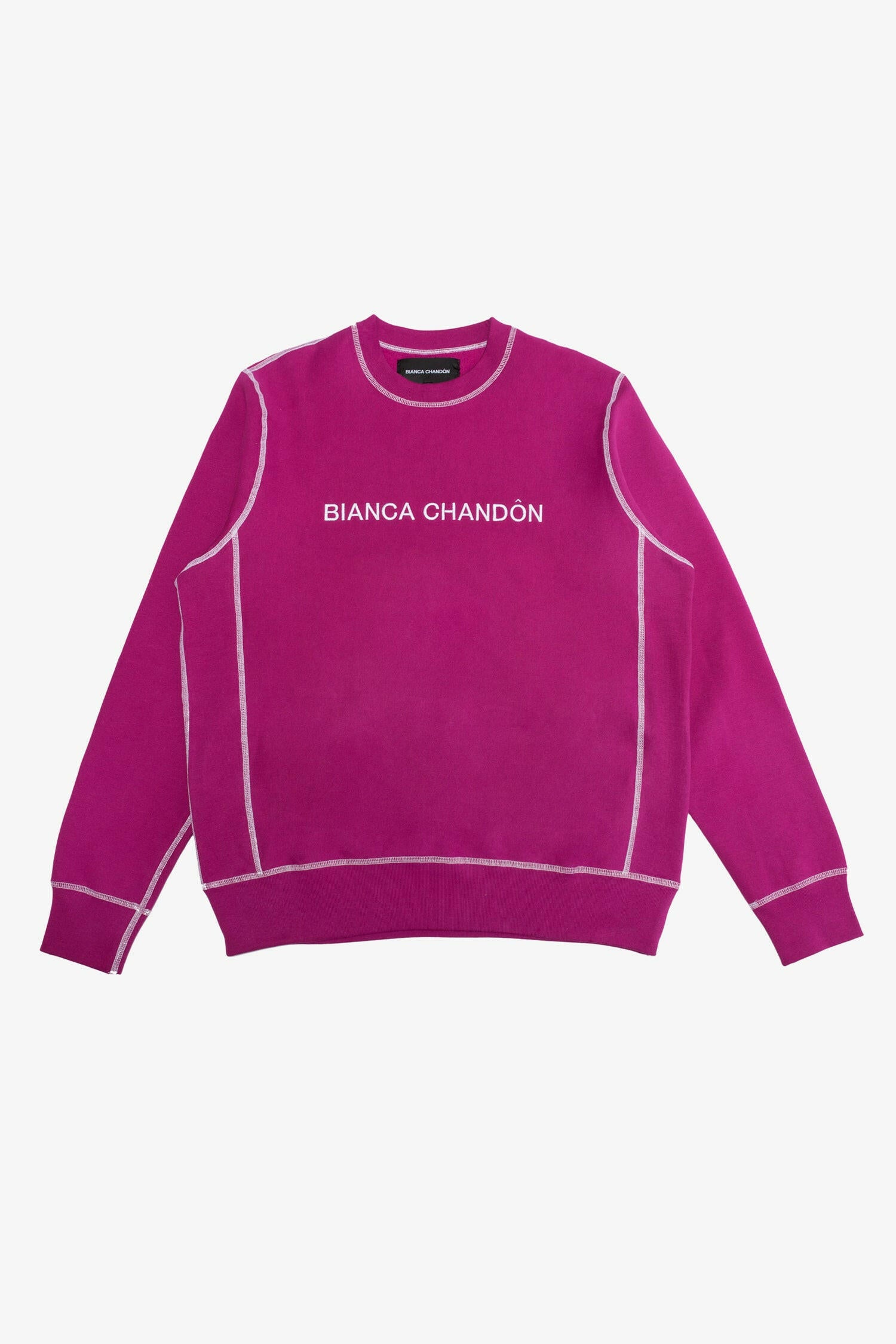 Selectshop FRAME - BIANCA CHANDON Contrast Stitch Logotype Crewneck Sweatshirt Dubai