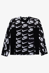 Selectshop FRAME - COMME DES GARCONS BLACK Nike Swoosh Mesh Jersey Longsleeve T-Shirt Dubai