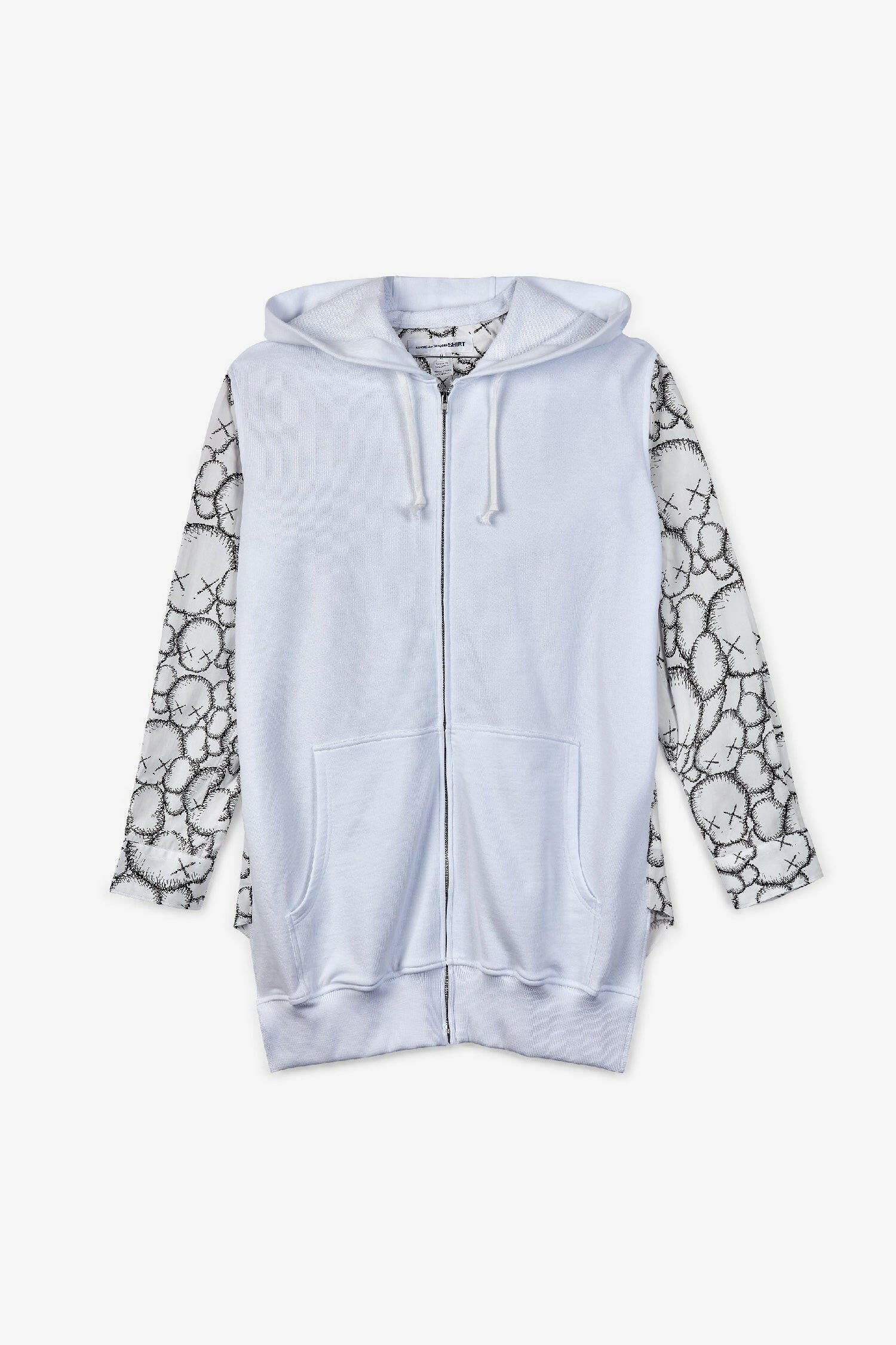 Selectshop FRAME -COMME DES GARCONS SHIRT KAWS 拉链连帽衫（白色/印花 A） 迪拜衬衫