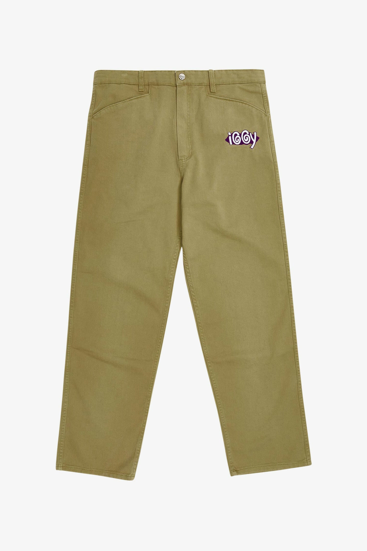 Selectshop FRAME - IGGY Embroidred Khaki Pants Bottoms Dubai