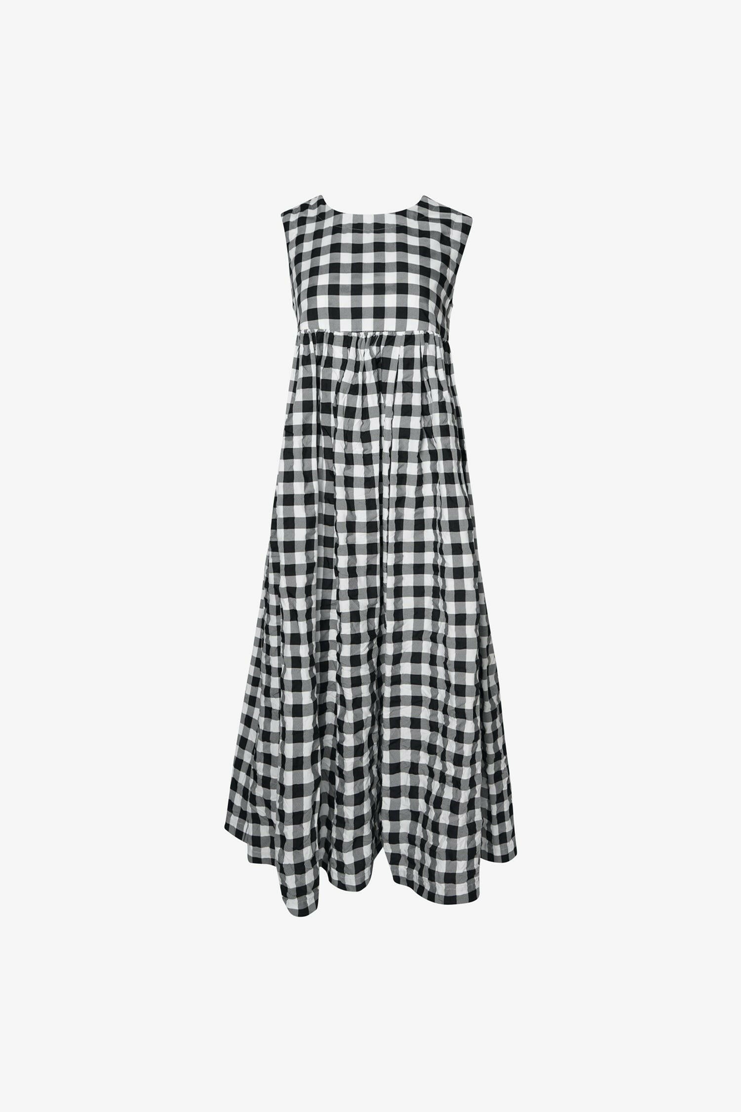 Selectshop FRAME - COMME DES GARÇONS GIRL Gingham Check Flared Dress Dresses Dubai