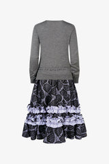 Selectshop FRAME - COMME DES GARÇONS COMME DES GARÇONS Floral Panel Layered Dress Dresses Dubai