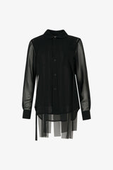 Selectshop FRAME - COMME DES GARÇONS COMME DES GARÇONS Fringed Long-Line Sheer Shirt Shirts Dubai