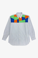 Selectshop FRAME - COMME DES GARCONS SHIRT Abstract Detail Pinstripe Shirt Shirts Dubai