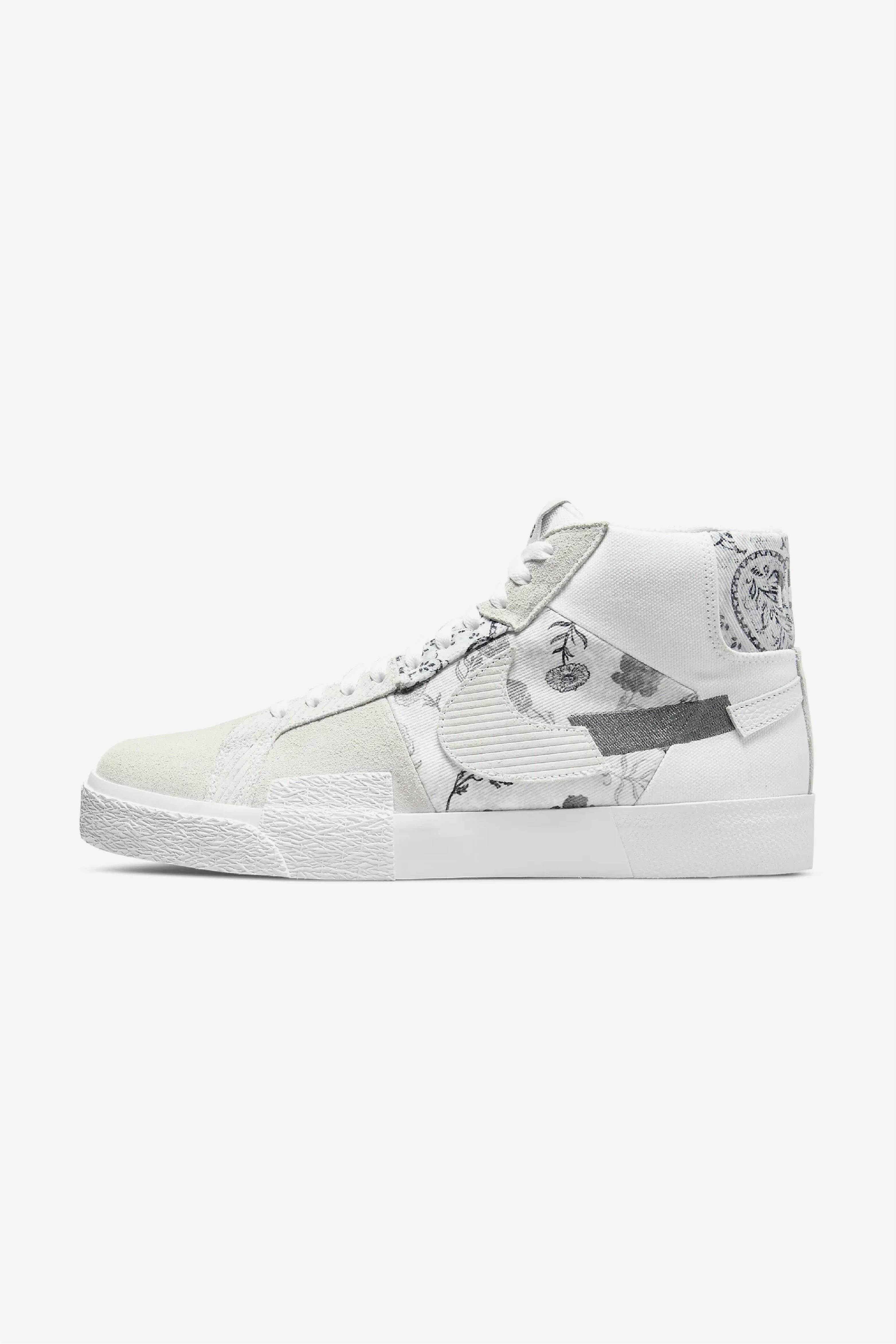 Selectshop FRAME - NIKE SB Nike SB Zoom Blazer Mid Edge Floral "White Grey" Footwear Dubai