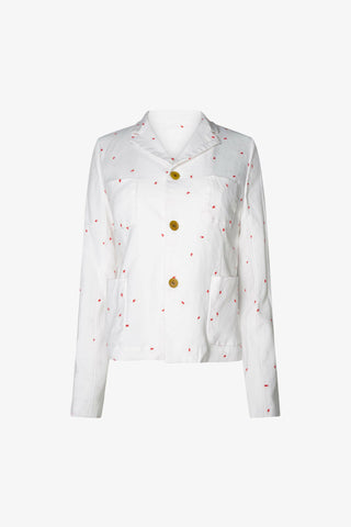 Red Scribble Regular Collar Blazer