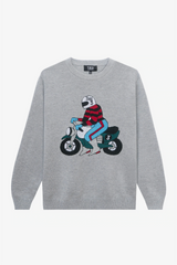 Selectshop FRAME - TIRED Moto Knit Sweater Bone Sweats-knits Dubai