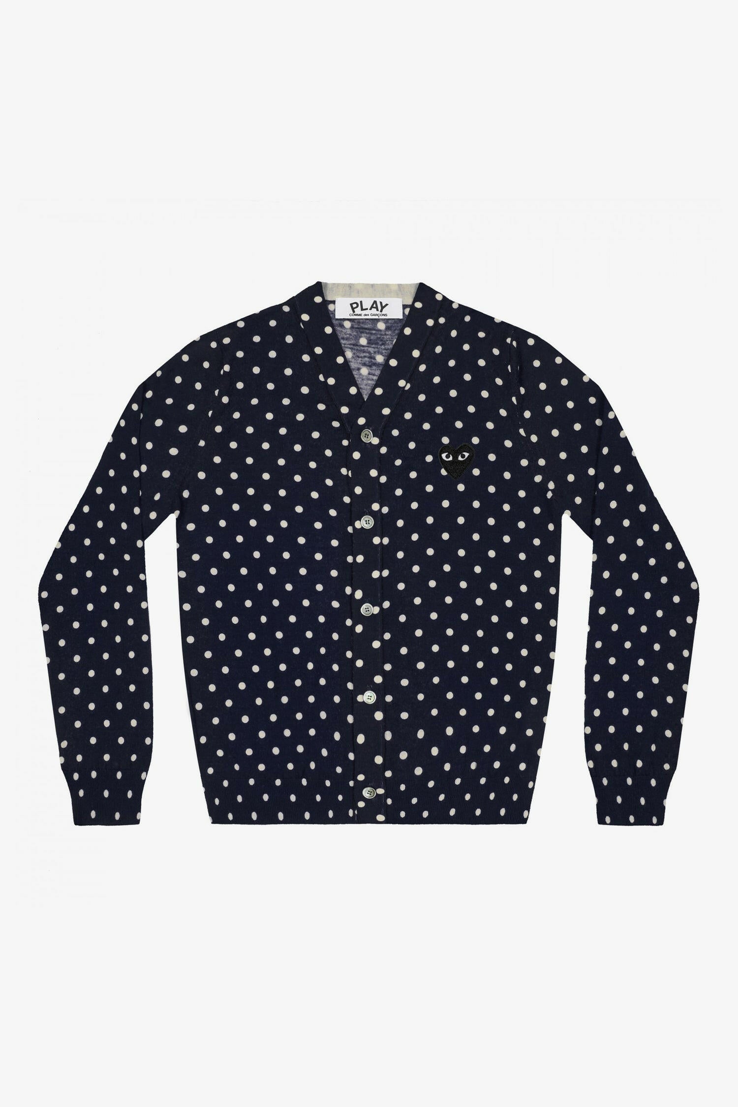 Selectshop FRAME - COMME DES GARCONS PLAY Polka Dot Cardigan Black Heart Outerwear Dubai