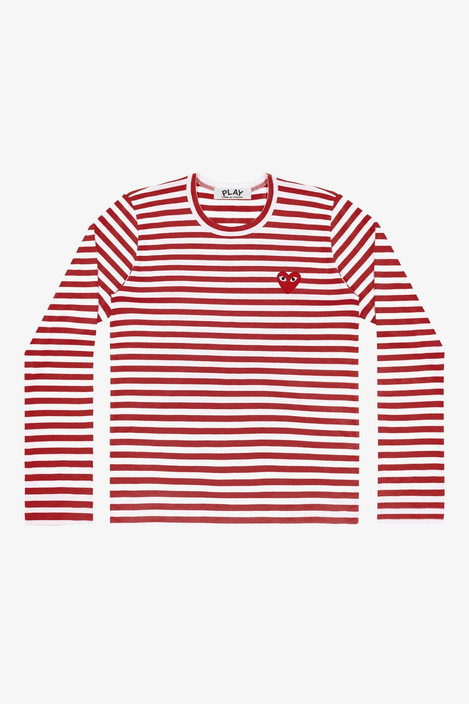 Selectshop FRAME - COMME DES GARCONS PLAY Red Heart Red Stripes Longsleeve T-Shirt Dubai