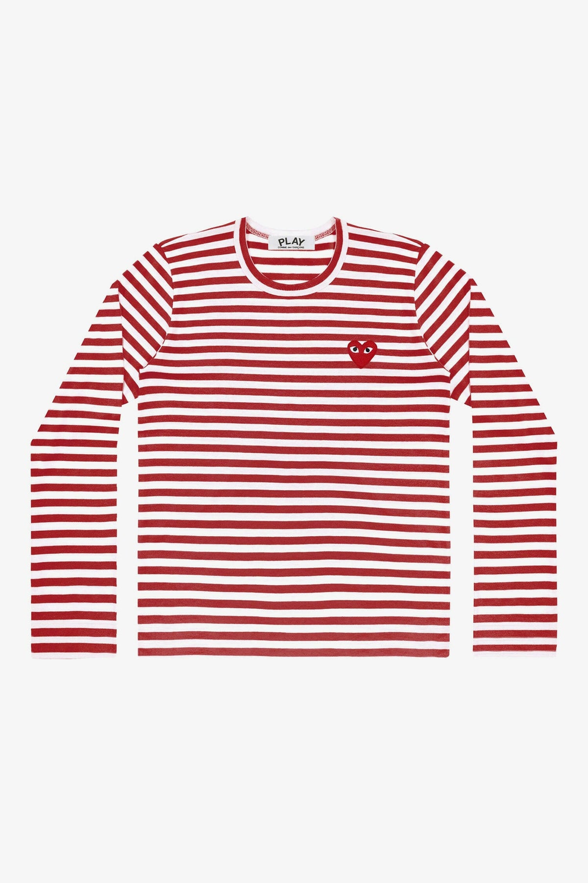 Selectshop FRAME - COMME DES GARCONS PLAY Red Heart Red Stripes Longsleeve T-Shirt Dubai