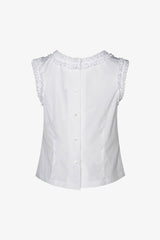 Selectshop FRAME -COMME DES GARÇONS GIRL Ruffle-Detail Back-Button Blouse Shirts Dubai