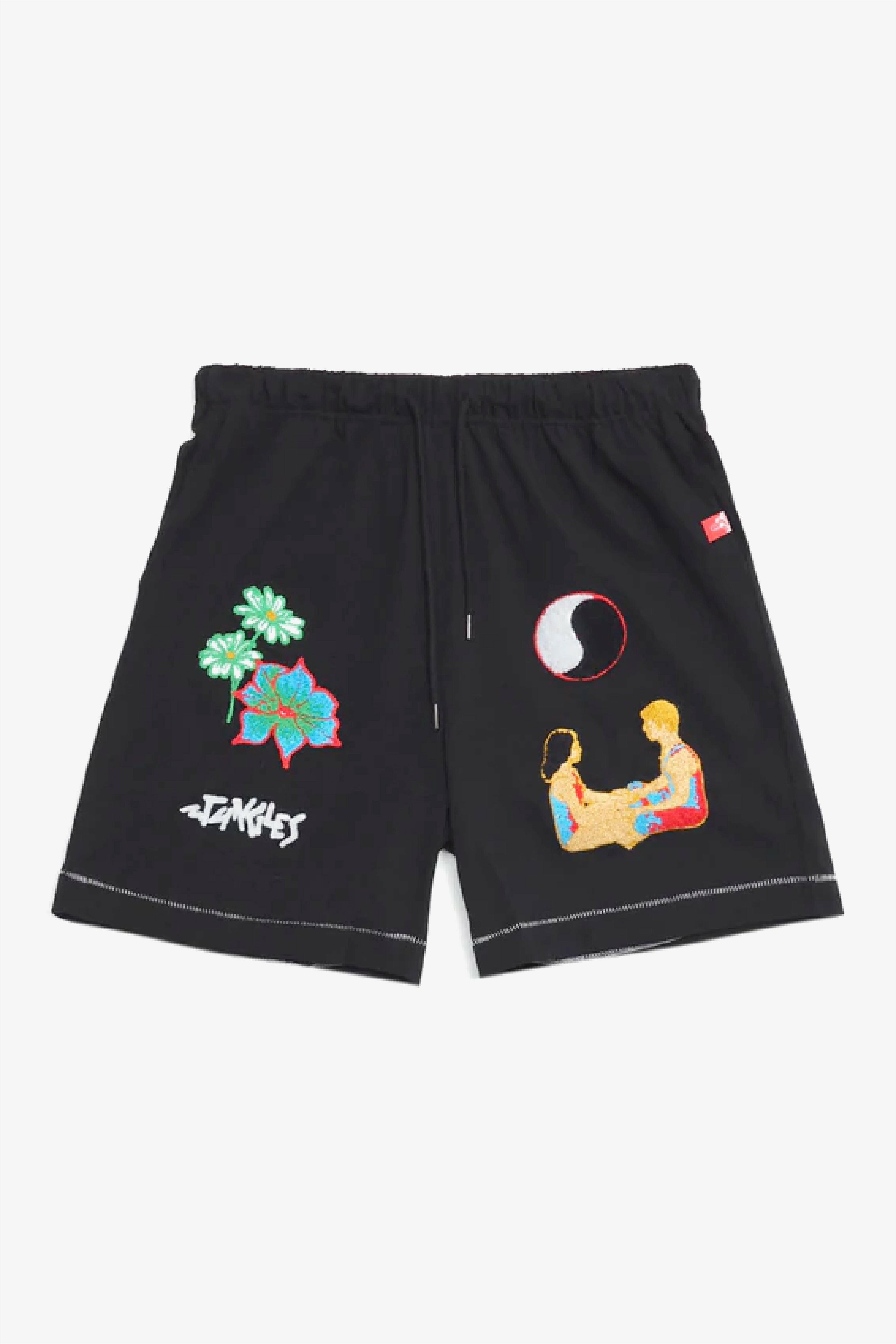 Selectshop FRAME - JUNGLES JUNGLES Connection Chenille Embroidered Shorts Bottoms Dubai