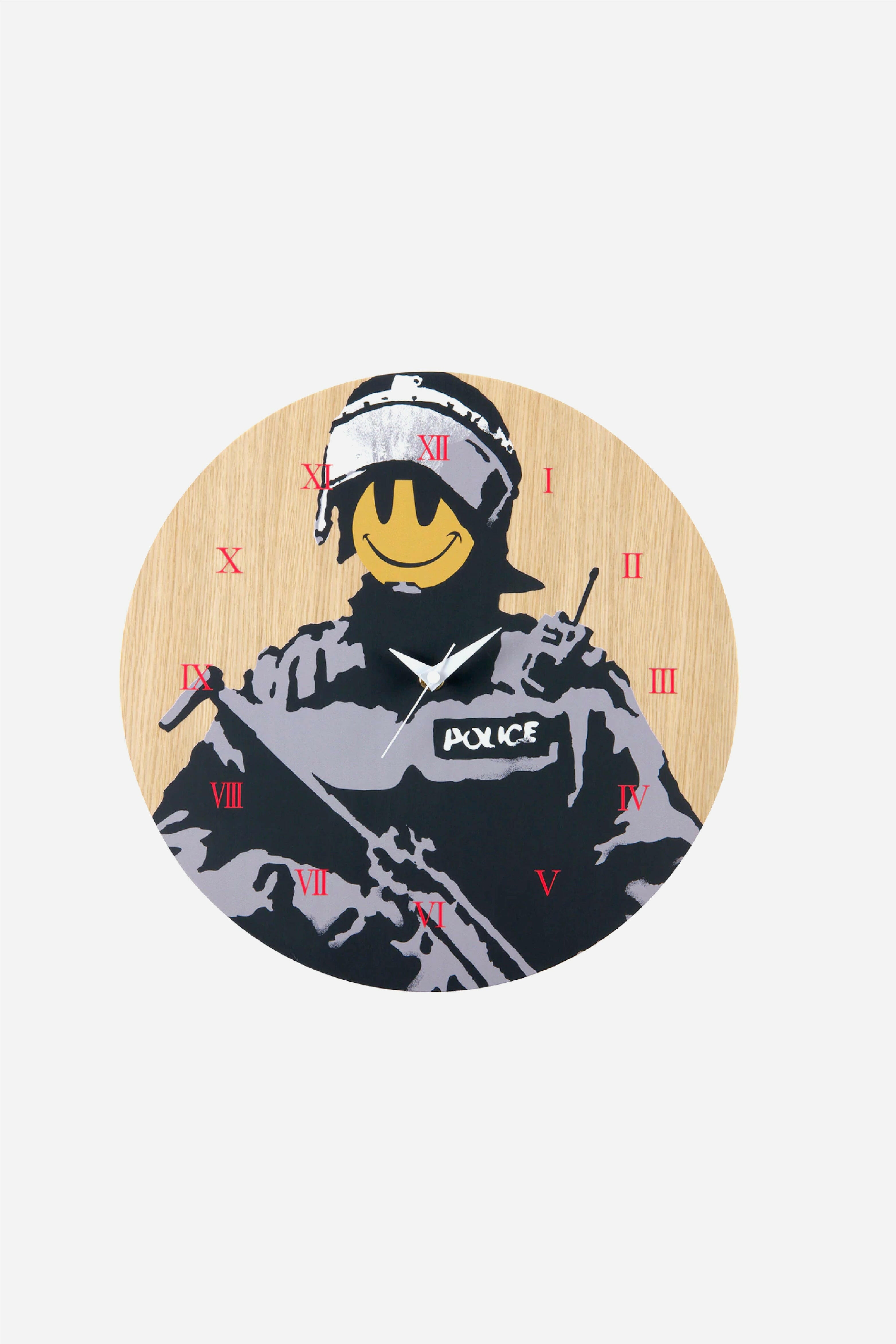 Selectshop FRAME - SYNC. Riot Cop Wall Clock made By Karimoku All-Accessories Dubai